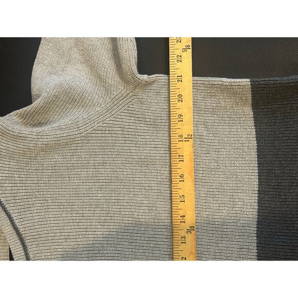 Lands End Knit Tunic Sweater Size Large L Scroop Neck Gray Slate Gray Classic - Picture 7 of 8